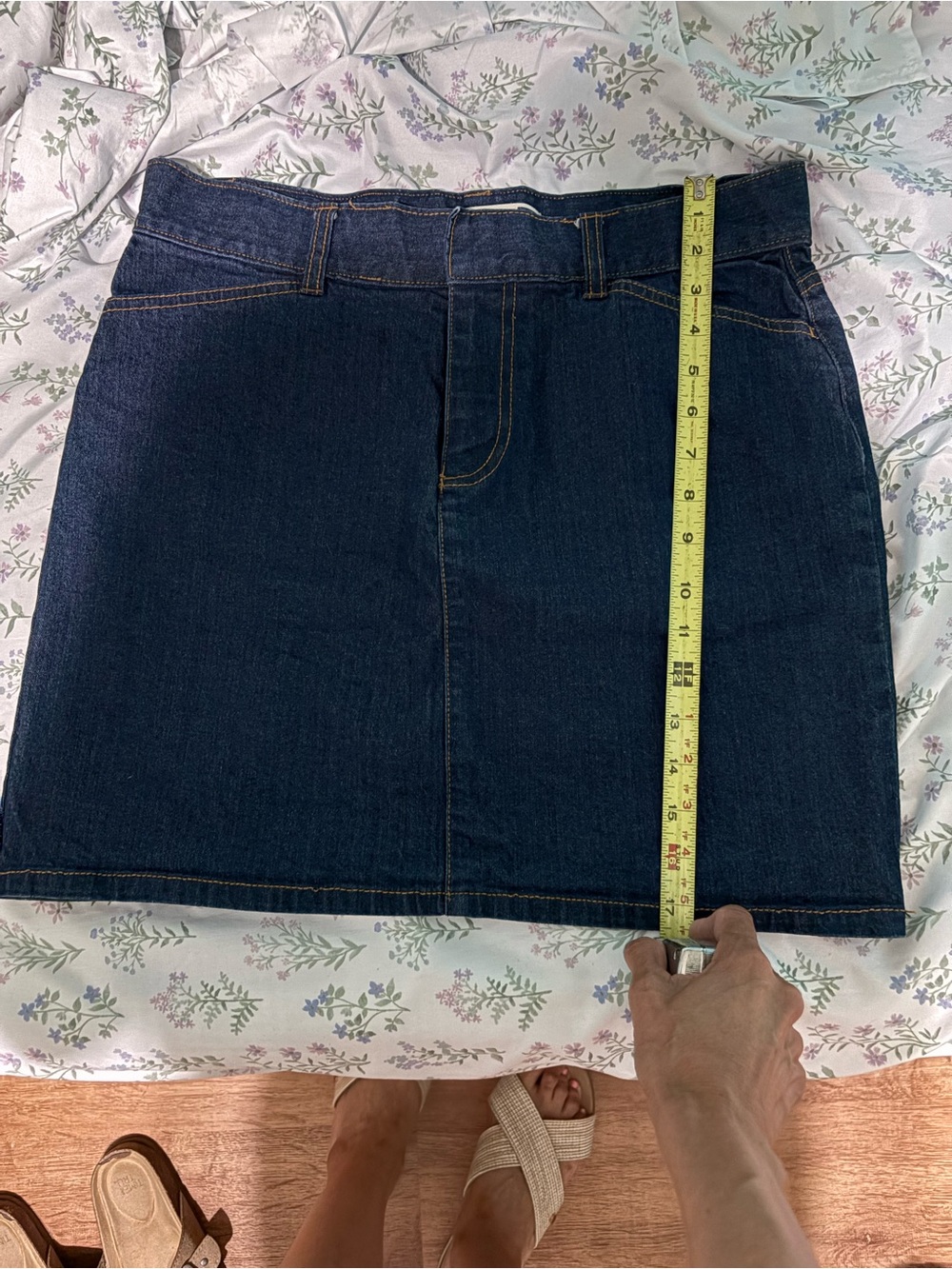 Dark Blue Denim Mini Skirt - Timeless Women's A-Line